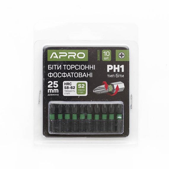 Бита ударная торсионная РН1*25мм, 10шт/уп APRO