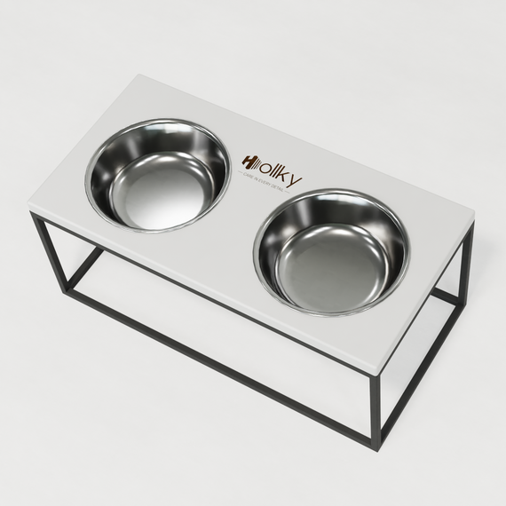 Миски на подставке для больших собак Hollky Base XL20 (2 × 1,8 л) BXL20-522620-GRWH | Зображення 3