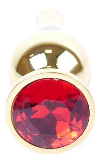 Анальний затор Boss Series - Jewellery Gold BUTT PLUG Red, BS6400064 Sex Aura | Зображення 1