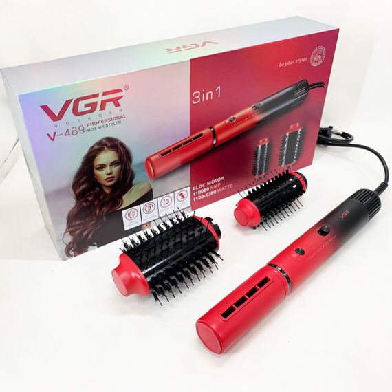 Випрямляч для волосся професійний VGR, Функціональна щітка для сушіння, Фен електричний настінний FC-47