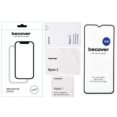 Стекло защитное BeCover Nokia C32 10D Black (711522) | Зображення 1