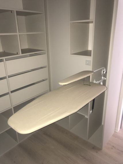 Прасувальна дошка вбудована у шафу, метал з Амортизатором 120*38 Тефлоновий беж | Зображення 7