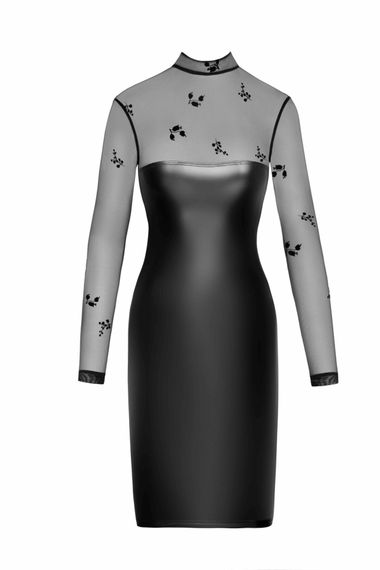 Сукня Noir Handmade F310 Sublime, S, black, міді, мокрий ефект, верх — сітка, довгий рукав | Зображення 3