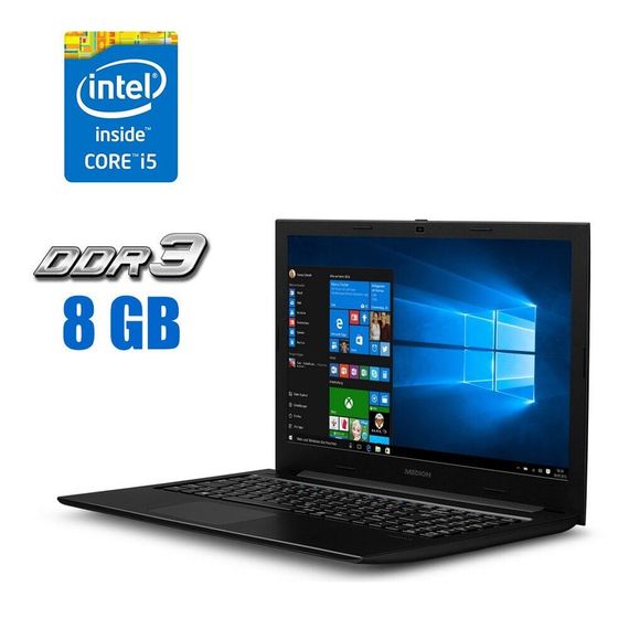 Ноутбук Б-класс Medion Akoya S6421 / 15.6" (1920x1080) TN / Intel Core i5-6200U (2 (4) ядер по 2.3 - 2.8 GHz) / 8 GB DDR3 / 128 GB SSD + 320 GB HDD / Intel HD Graphics 520 / WebCam б/у