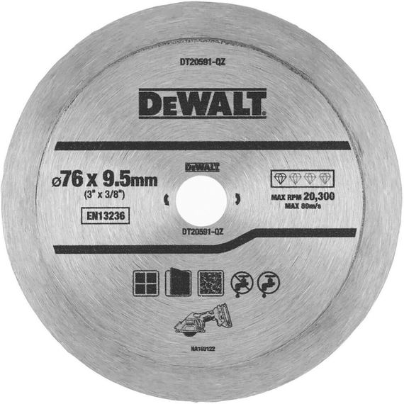 Диск алмазний 76*1,0*10мм DeWALT DT20591