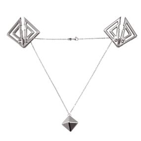 Зажимы для сосков с тяжелой подвеской LOCKINK Adjustable Nipple Clamps with Heavy Pendant - Grey Sex Aura