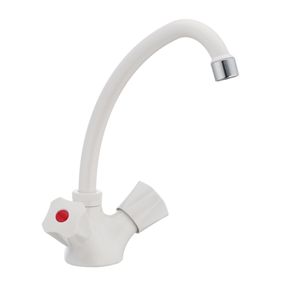 Смеситель для кухни PLAMIX Omega-271 белый (PM0020)