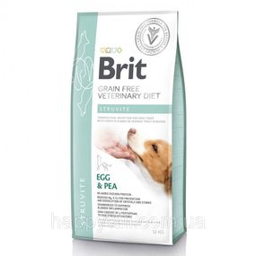 Беззерновой лечебный корм Brit VetDiet Struvite для собак при мочекаменной болезни, индейка и яйцо, 12 кг