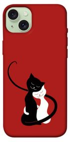 Чохол з картинкою Закохані коти для Apple iPhone 15 Plus (6.7")