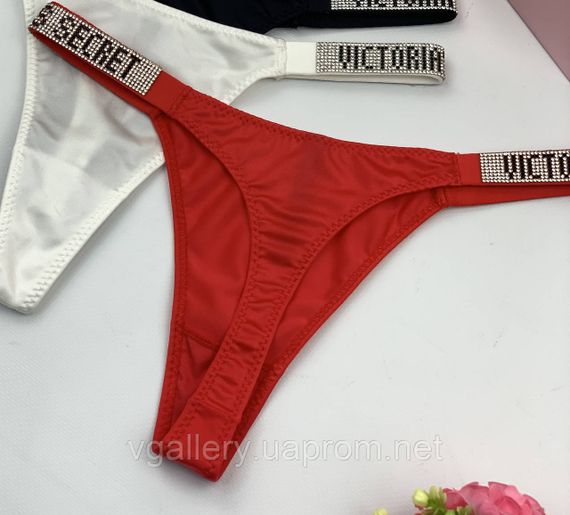 Жіночі стрінги Victoria's Secret зі стразами, трусики Вікторія Сікрет стрінги | Зображення 1