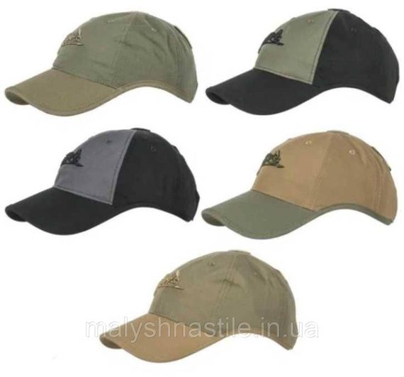 Бейсболка Helikon-Tex Logo Cap – PolyCotton Ripstop Black/Shadow Grey | Зображення 3