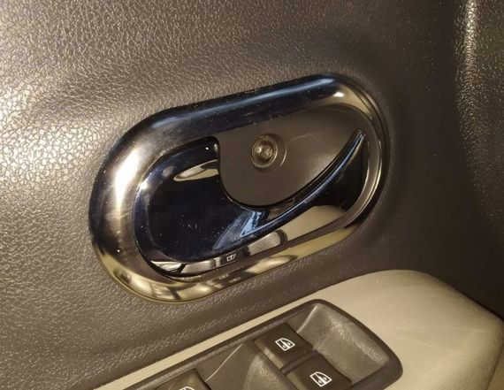 Накладки на внутрішні ручки OmsaLine (4 шт., нерж.) для Renault Lodgy 2013-2022 рр | Зображення 3