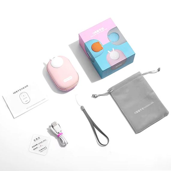Портативний ЗП Power Bank GXZ-N705 2in1 з обігрівачем для рук 10000 mAh Pink / Rabbit | Зображення 6
