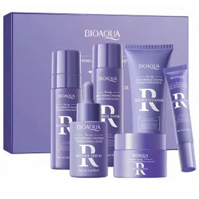 Подарунковий антивіковий набір косметики для обличчя 6в1 BIOAQUA Retinol з ретиноломю
