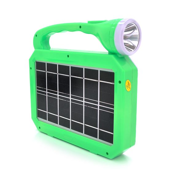 Ліхтарик переносний JA-2002+Solar, 3+1 режим, лампочка, вбудований акумулятор, Blister | Зображення 1