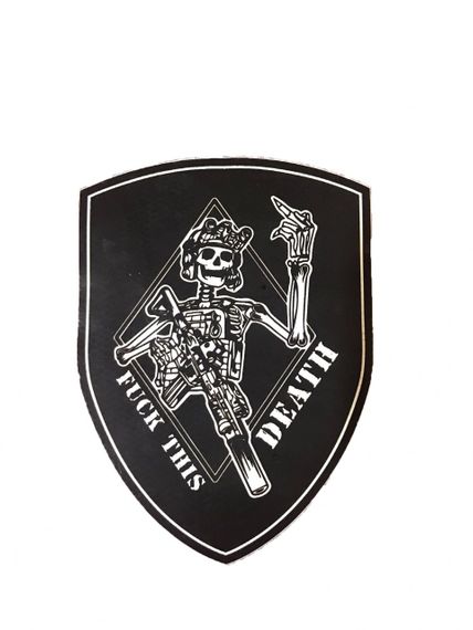 Шеврони   "Скелет F*ck This Death  принт