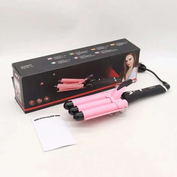 Потрійна плойка для волосся Geemy GM-1956 з професійним керамічним покриттям (123464700_421) | Зображення 8