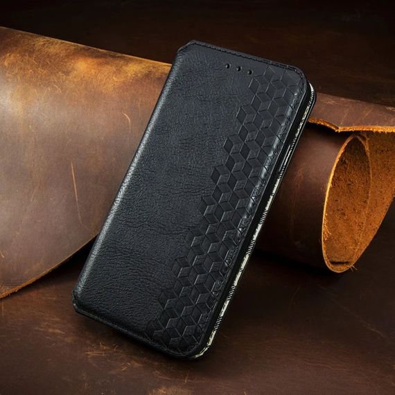 Шкіряний чохол-книжка GETMAN Cubic (PU) для Xiaomi Redmi 9C Штучна шкіра, Слот для візитки, Червоний | Зображення 2