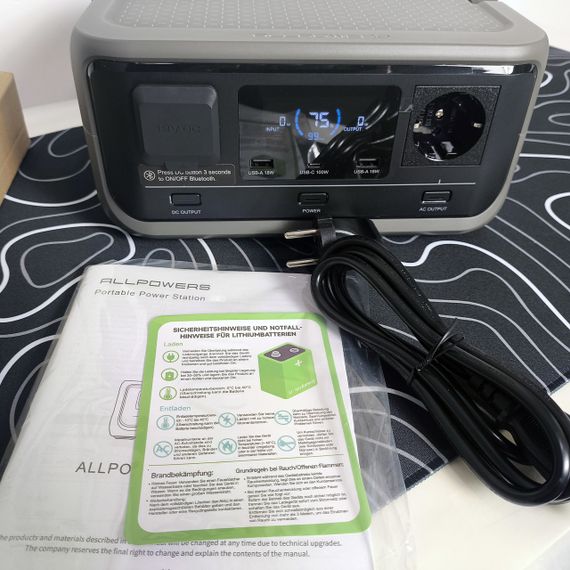 Портативна електростанція ALLPOWERS P300 EU з євровилкою, місткістю 256 Вт·год LiFePO4, UPS 20 мс (арт 2767) | Зображення 1
