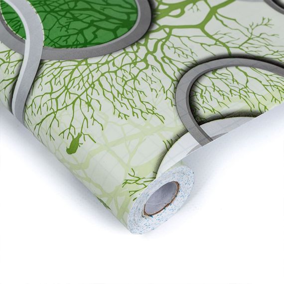 Самоклеюча плівка на паперовій основі зелені дерева 0,45х10м SW-00000797 | Зображення 1