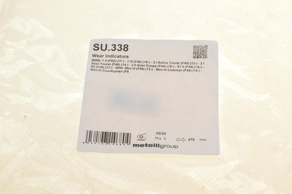 Датчик зносу гальмівних колодок передніх BMW X1 F48 X2 F39  Mini Cooper 13- L=470mm+L2=250mm  SU.338 | Зображення 6