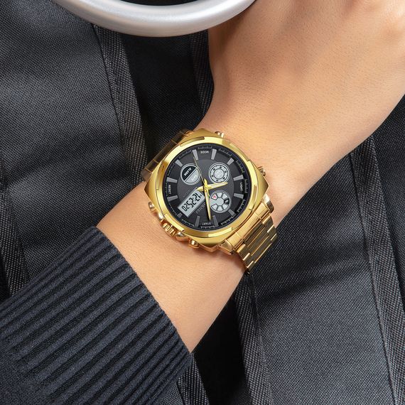 Годинник S2kmei 1673GDBK Gold-Black | Зображення 2