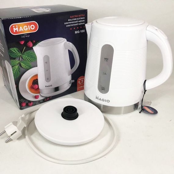 Электрочайник MAGIO MG-100 1.7 л 1700 Вт электронный чайник, чайник дисковый хороший электрический чайник | Зображення 8