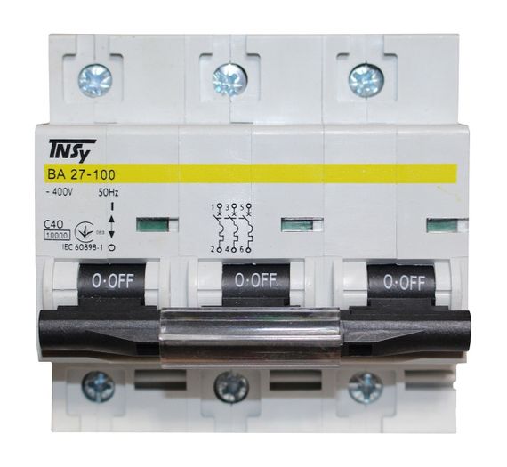 Автоматический выключатель ВА27-100 3Р 40А 10 кА х-ка C Ny95504855 | Зображення 1