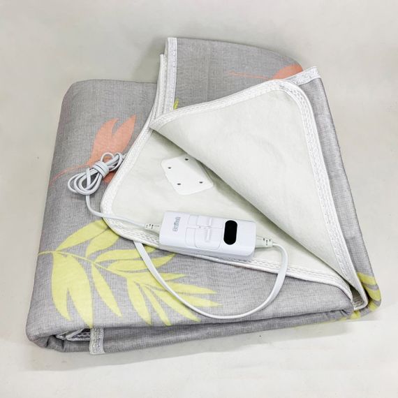 Електропростирадло односпальне 70х150 см тепле електро простирадло ковдра з підігрівом сірий DK-33 | Зображення 1