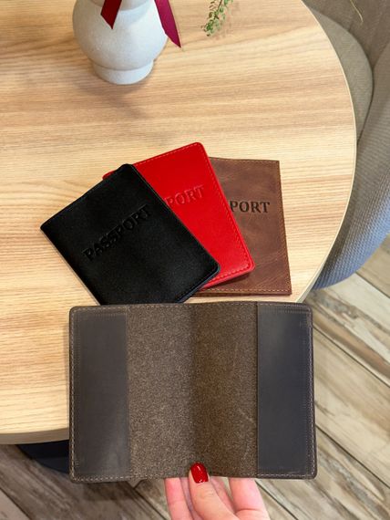 Шкіряна обкладинка для паспорта з написом 1940 | Зображення 5