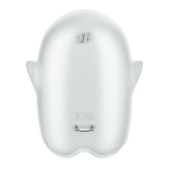 Вакуумный клиторальный стимулятор с вибрацией Satisfyer Glowing Ghost White, светится в темноте sexstyle | Зображення 4