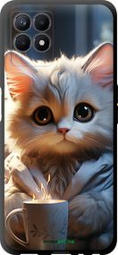 Чохол на Realme 8i Білий кіт "5646b-2518-2448"