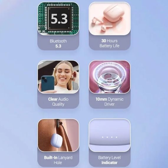 Навушники TWS Vention Elf Earbuds E03 White | Зображення 2