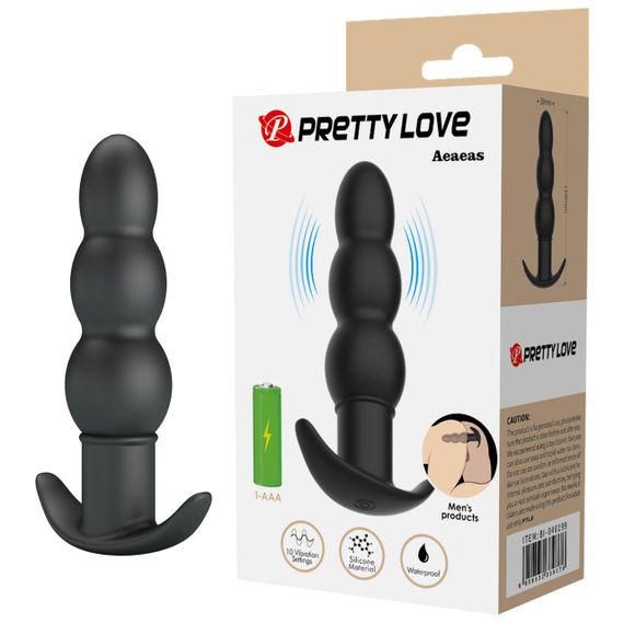 Анальный стимулятор с вибрацией PRETTY LOVE - Aeaeeas Vibrating Anal Plug, BI-040199 Sex Aura