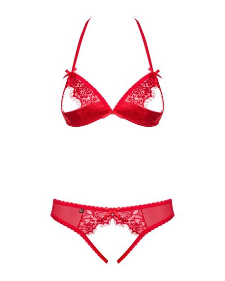Комплект білизни - Obsessive 870-SEC-3 Set Red L/XL | Зображення 4