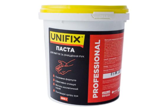 Паста для очистки рук Professional 0,5кг (ведерко) UNIFIX | Зображення 1