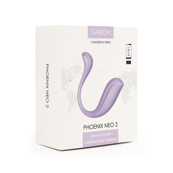 Интерактивное виброяйцо Svakom Phoenix Neo 2 Pastel Lilac, обновленная модель sexstyle | Зображення 6