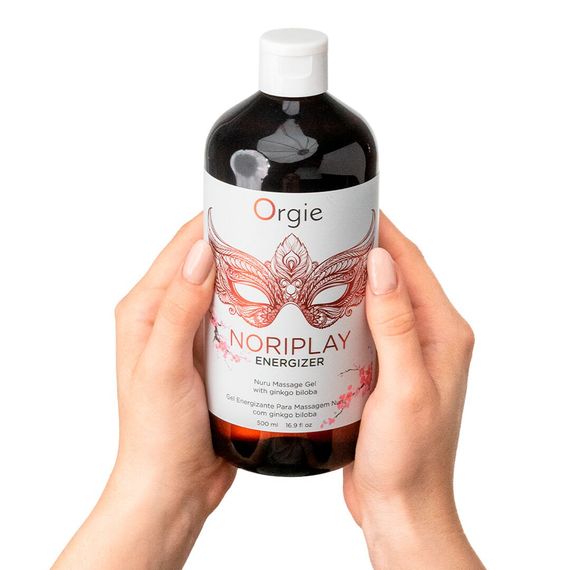 Гель для NURU-масажу Orgie – Noriplay Energizer (500 мл), екстракт гінкго білоба, захисне простирадло | Зображення 1