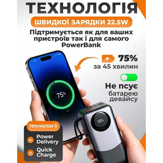 Переносний зовнішній акумулятор для телефону, Зовнішній акумулятор для мобільного телефону JF-46 | Зображення 4