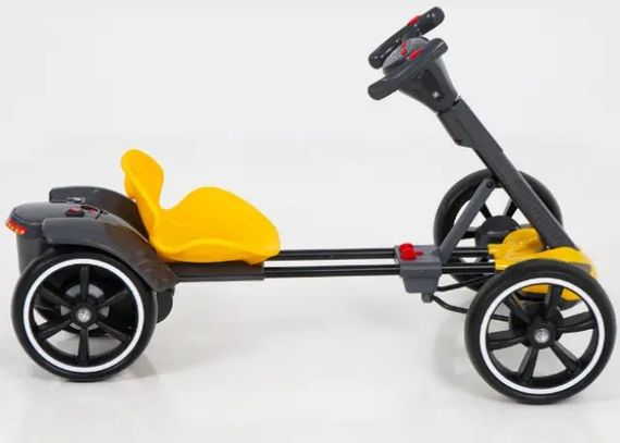 Дитячий електрокарт Spoko SP-V17 6V 4,5Ah з пультом жовтий для дітей 3-8 років (42412108) | Зображення 4