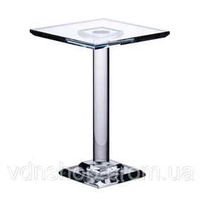 Тортівниця скляна на ніжці 12×12×23 см кругла стійка для торта, капкейків HP-4-72L