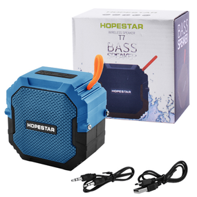 Портативная колонка HOPESTAR T7, Bluetooth, радио, PowerBank, speakerphone, синий