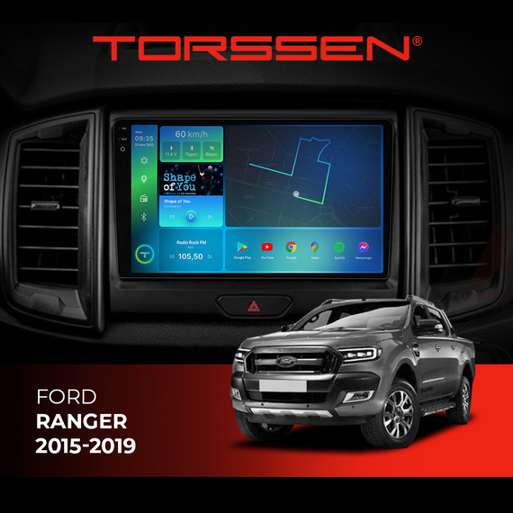 Штатна магнітола Torssen 2K Ford Ranger 15-19 F98256 4G Carplay DSP