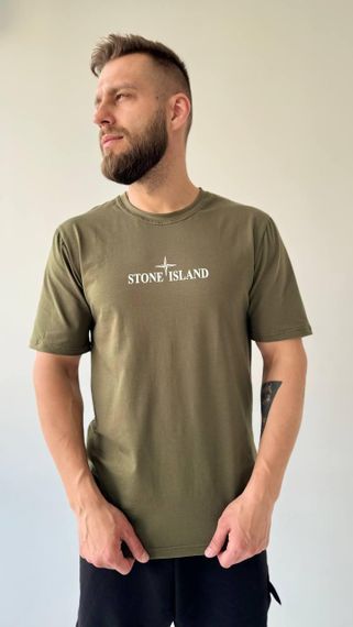 Футболка Stone Island колір хакі | Зображення 3