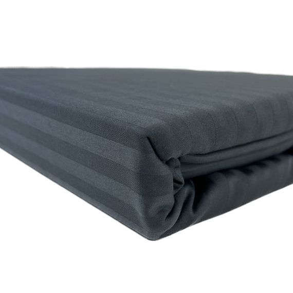 Комплект постільної білизни SoundSleep Stripe Dark Grey сатин-страйп сімейний 160х220 см темно-сірий (94247954) | Зображення 3