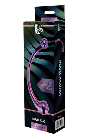 Вигнутий скляний фалоімітатор Dream Toys GLAMOUR GLASS CURVED WAND Sex Aura | Зображення 1