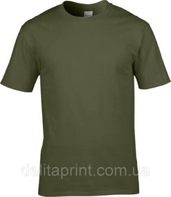 Футболка чоловіча Gildan Premium Cotton Оливковый M
