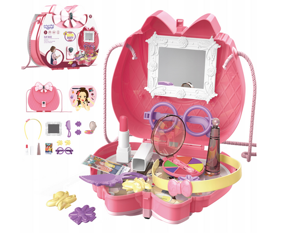 Детский косметический набор Kids Pretend Toy Bag сумка для макияжа с зеркалом ∙ Игровой набор Kids Pretend Toy Bag для девочек | Зображення 4