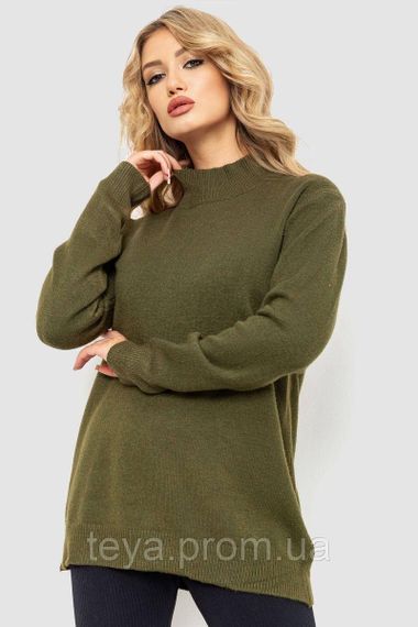 Свитер женский однотонный, цвет хаки, размер One Size FA_008488