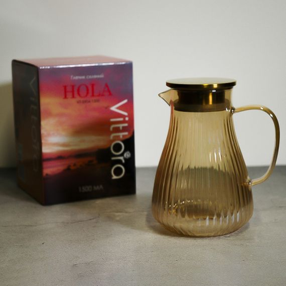 Глечик скляний VT-5904-1500 Hola VITTORA, 1,5L VITTORA | Зображення 4